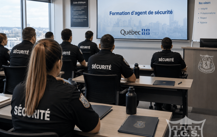 Salle de formation d'agents de sécurité à IGS Academy Montréal