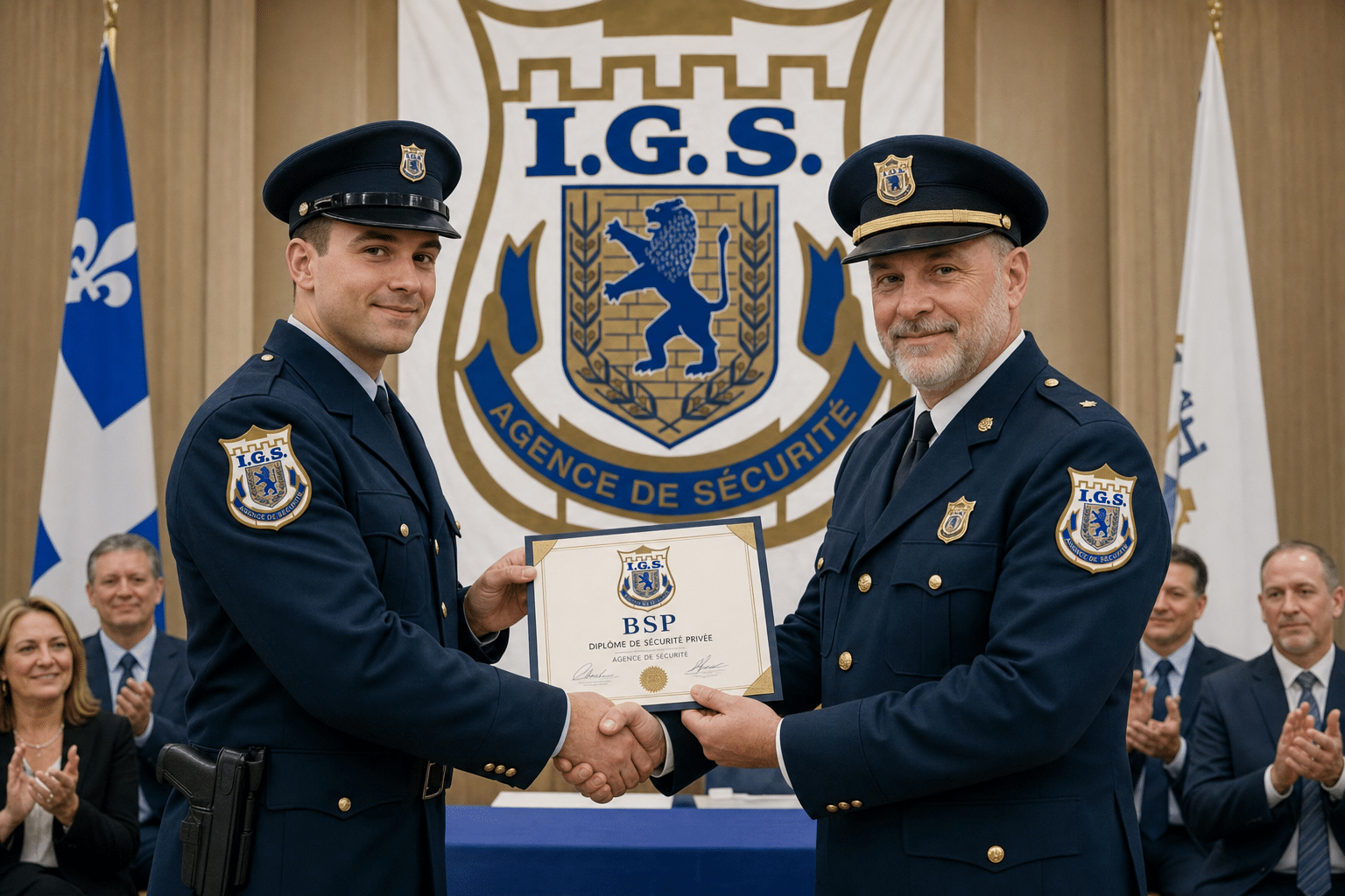 Security guard BSP certification graduation in Montreal - IGS Academy