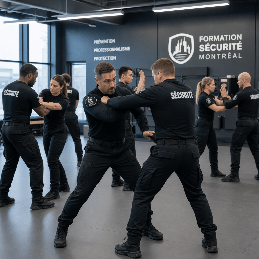 Professionnels de la sécurité en formation tactique